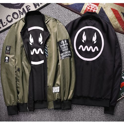 New Smiley Lightweight double sided Varsity Casual Jacket - Image 2