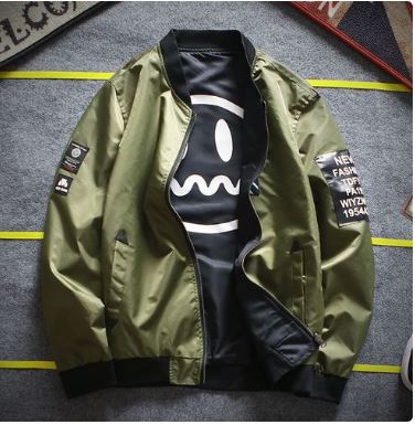 New Smiley Lightweight double sided Varsity Casual Jacket