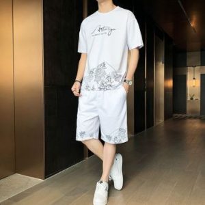 Hawaii mountain style beach shirt and trousers