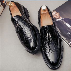 Men's Black Office Casual Elegant Fashion Formal Designer Shoes