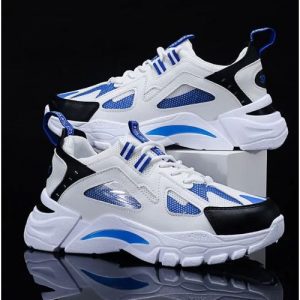 Super Flashy Hi-top White and blue Casual sneakers
