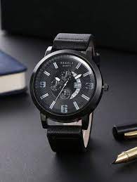 Casual Analog Polished Black leather Formal watch - Image 5