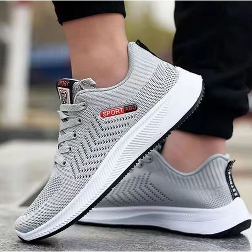 Grey Outdoor Fashion Comfortable Simple Casual Shoes Sneakers - Image 3