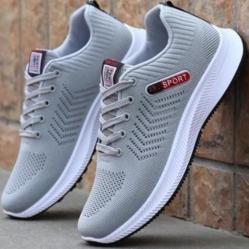 Grey Outdoor Fashion Comfortable Simple Casual Shoes Sneakers - Image 4